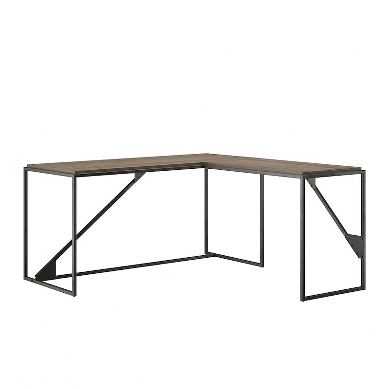Bureau d'angle industriel en forme de L de 62W
